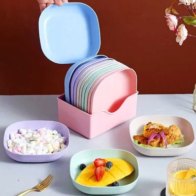 Multi-Function Plate Set with Stand 10 Pc